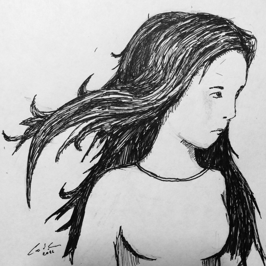 Girl Sketch by Calvin Gilbert