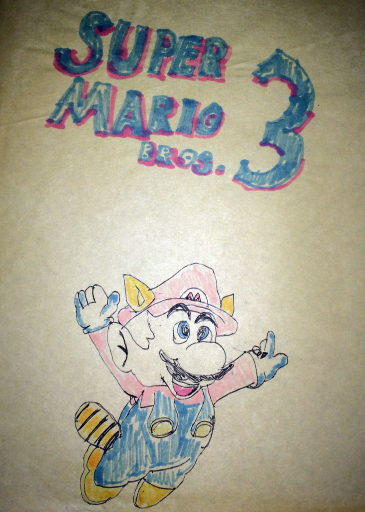 Super Mario 3 Drawing by Calvin Gilbert