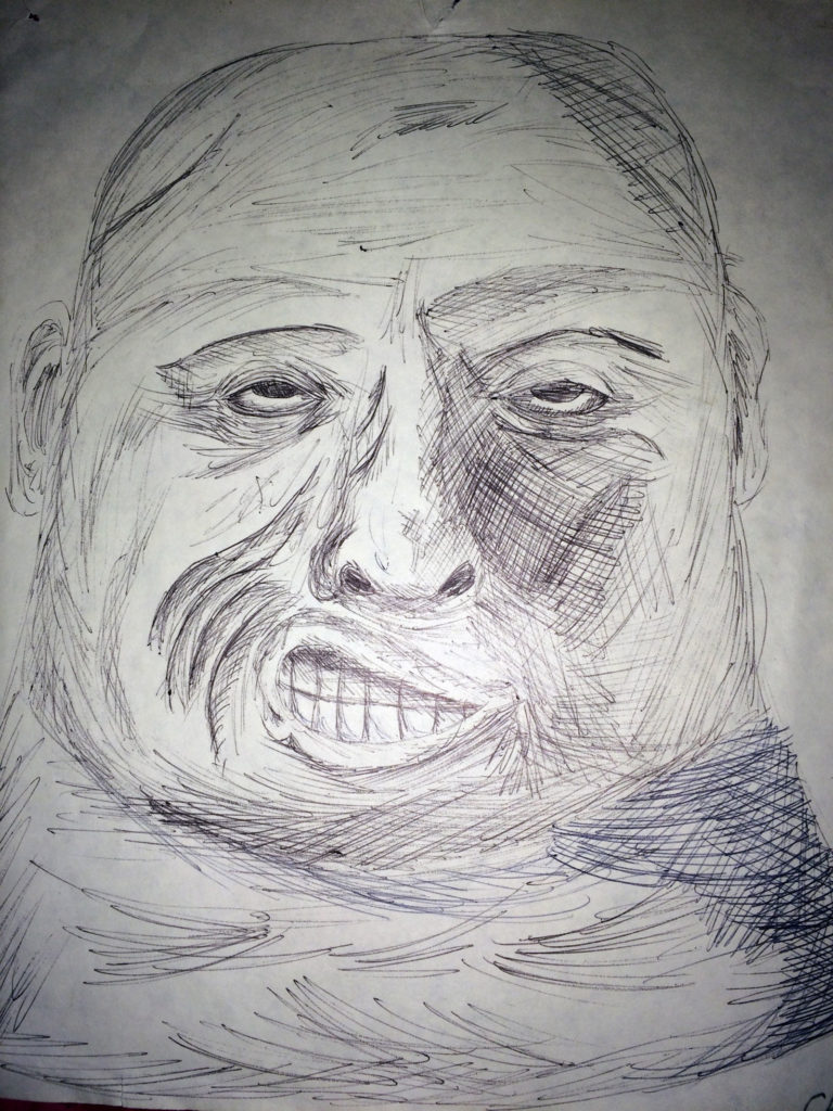 Smirking-Man-Sketch-Calvin-Gilbert